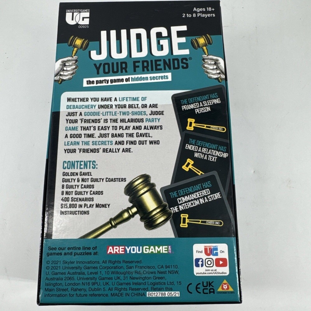 Judge Your Friends Party Game Of Hidden Secrets Ages 18+ University Games NEW - Picture 3 of 12